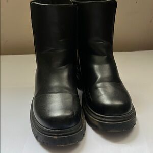 Black Leather Men's Boots